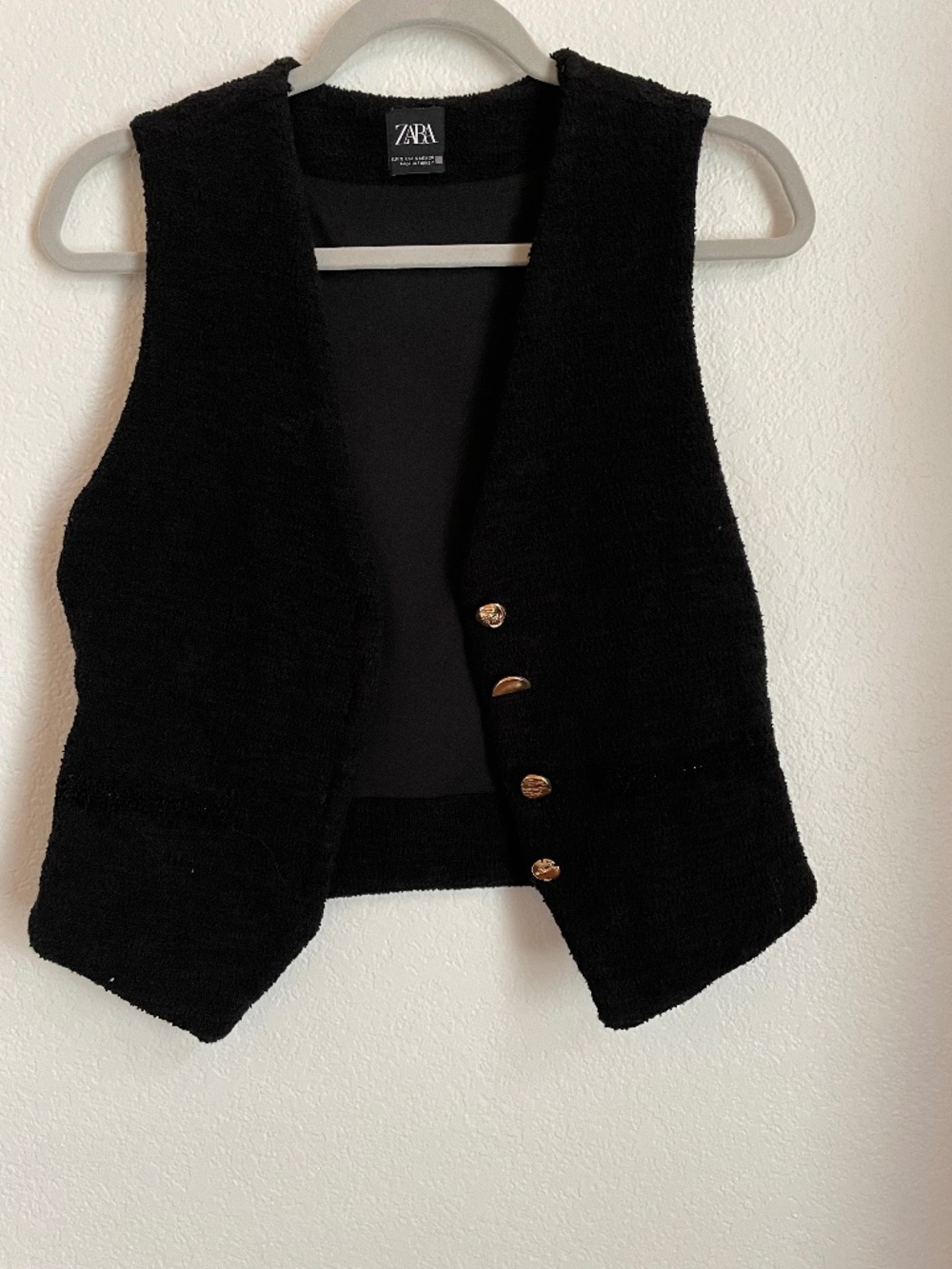 Zara vest with gold buttons size S